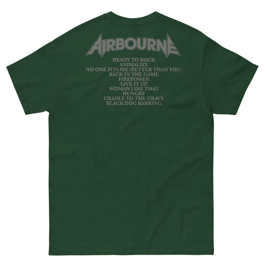 Airbourne Black Dog Barking Tracks Unisex classic tee