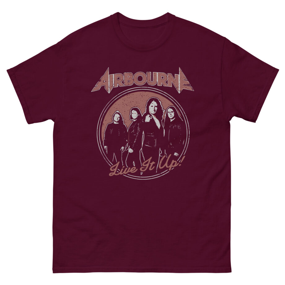 Airbourne Black Live It Up Unisex classic tee