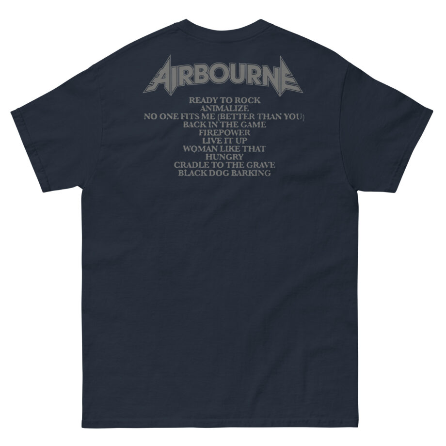 Airbourne Black Dog Barking Tracks Unisex classic tee