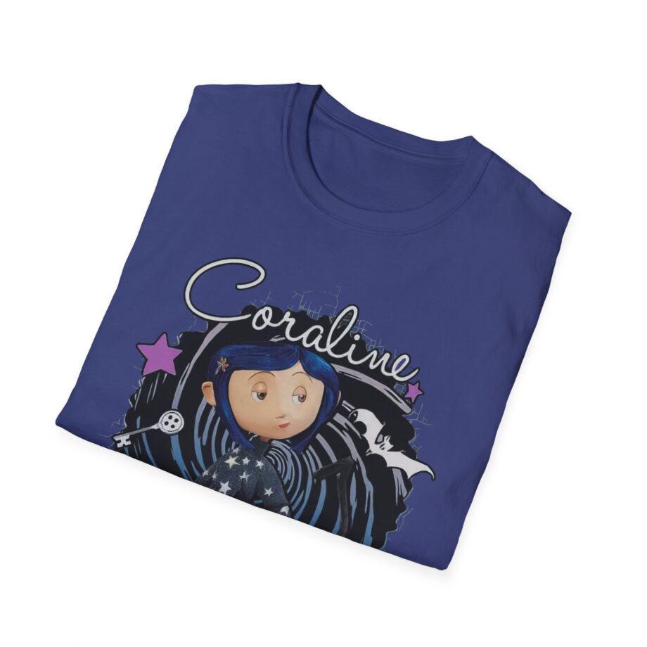 Coraline the Cat Swirl and Stars Unisex Softstyle T-shirt