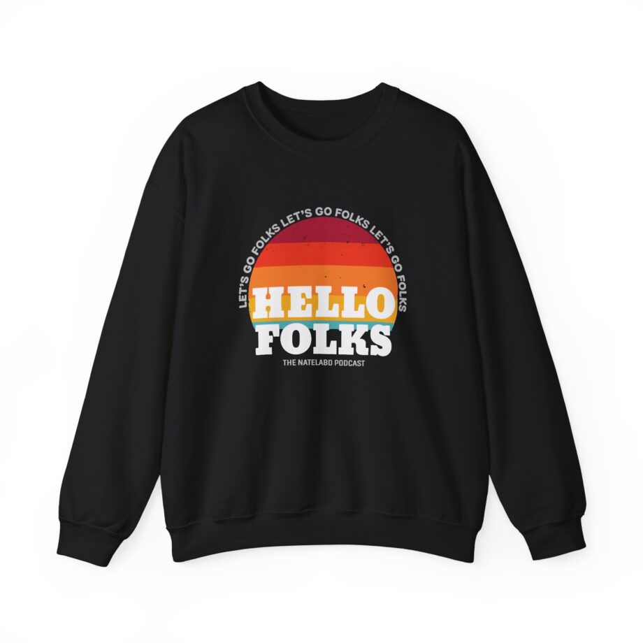 Nate Bargatze Hello Folks Unisex Heavy Blend™ Crewneck Sweatshirt