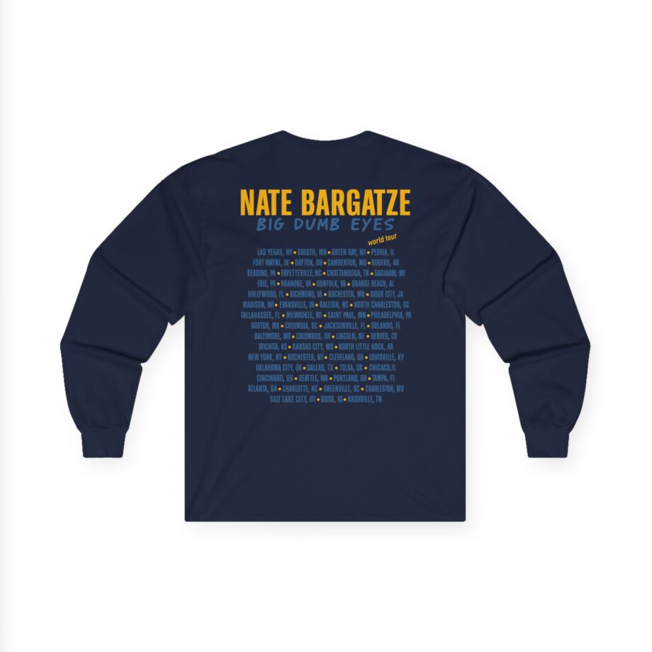 Nate Bargatze Big Dumb Eyes Tour Unisex Ultra Cotton Long Sleeve Tee
