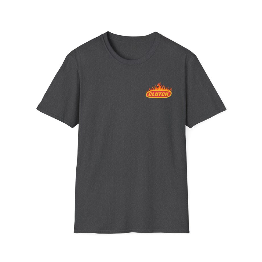 Clutch Flaming Stage Plot Unisex Softstyle T-Shirt