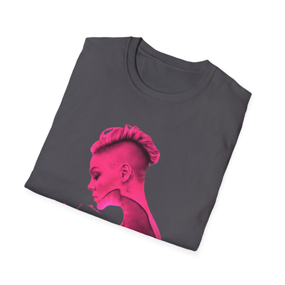 P!nk Silhouette Photo Peach Unisex Softstyle T-Shirt
