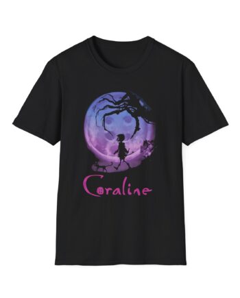Coraline Button Moon Jumbo Print Unisex Softstyle T-shirt