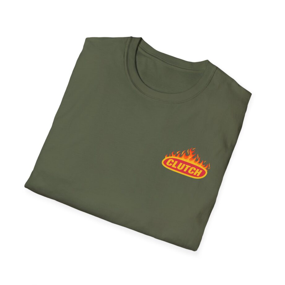 Clutch Flaming Stage Plot Unisex Softstyle T-Shirt