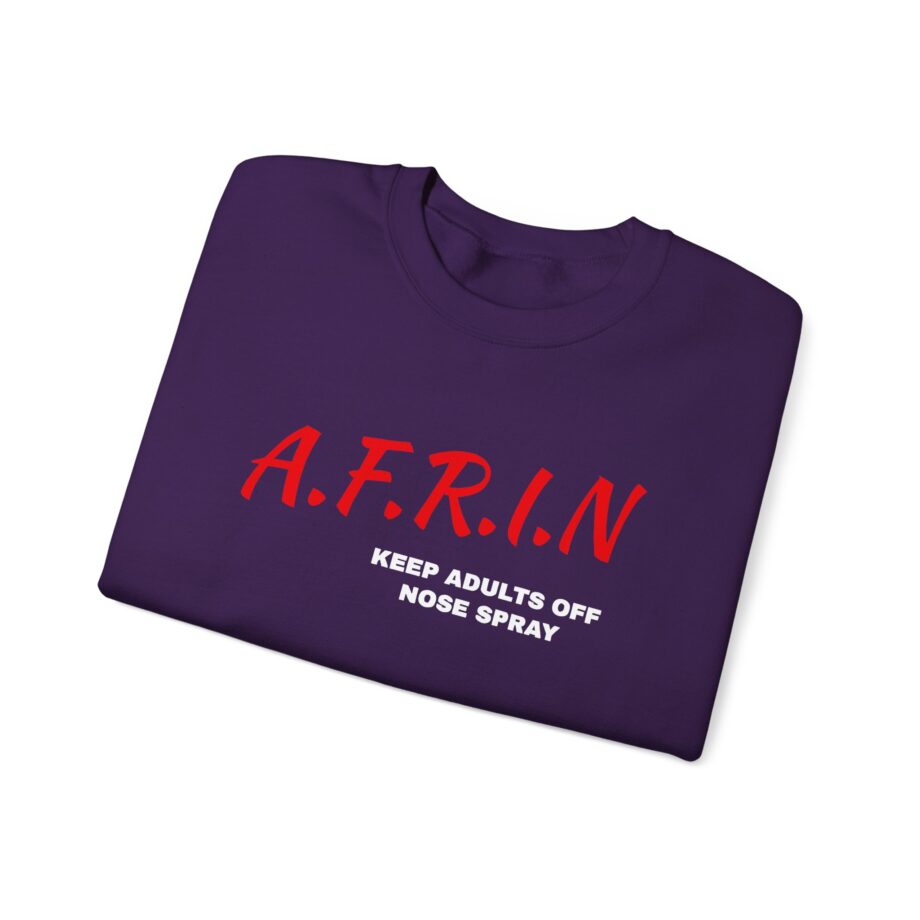 Nate Bargatze Afrin Keep Adults of Nose Spray Unisex Heavy Blend™ Crewneck Sweatshirt