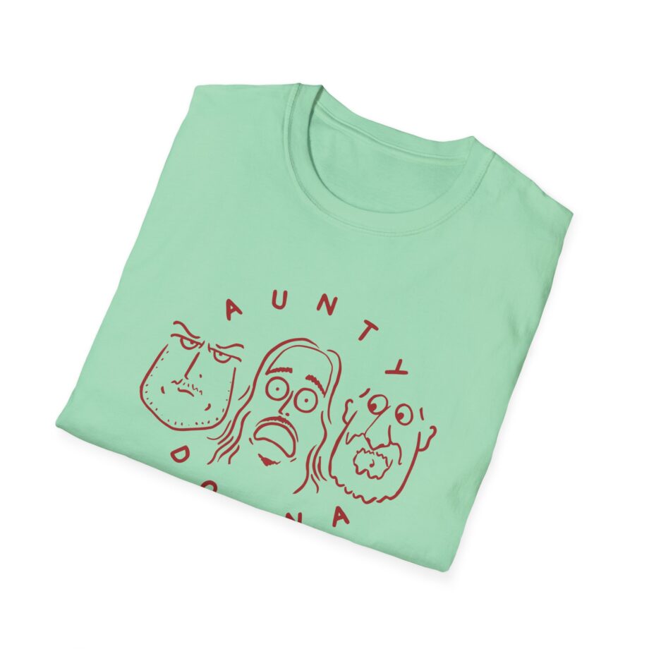 Aunty Donna White Faces Unisex Softstyle T-Shirt
