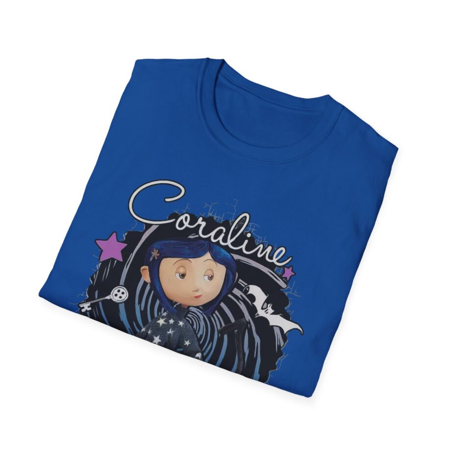 Coraline the Cat Swirl and Stars Unisex Softstyle T-shirt