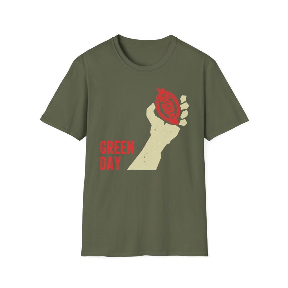Green Day Dickies Heart Grenade Unisex Softstyle T-shirt