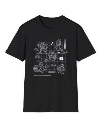 Hololive Meet 2024 Deformed Illustration Unisex Softstyle T-Shirt