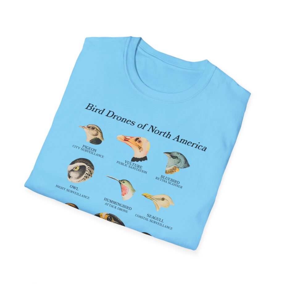 Birds Arent Real Bird Drones of North America Unisex Softstyle T-shirt