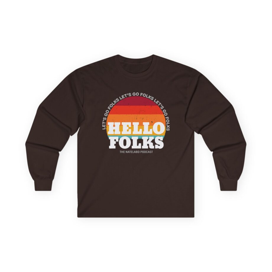Nate Bargatze Hello Folks Unisex Ultra Cotton Long Sleeve Tee