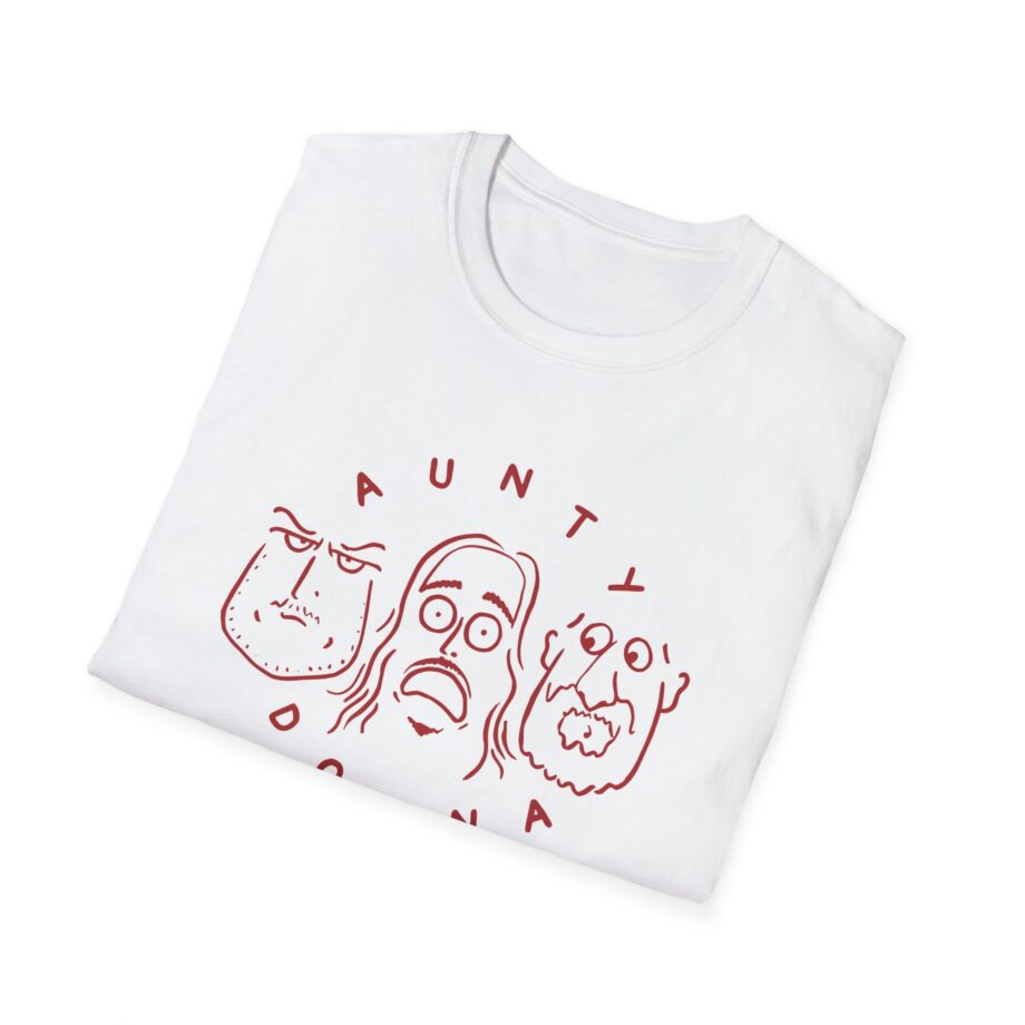 Aunty Donna White Faces Unisex Softstyle T-Shirt