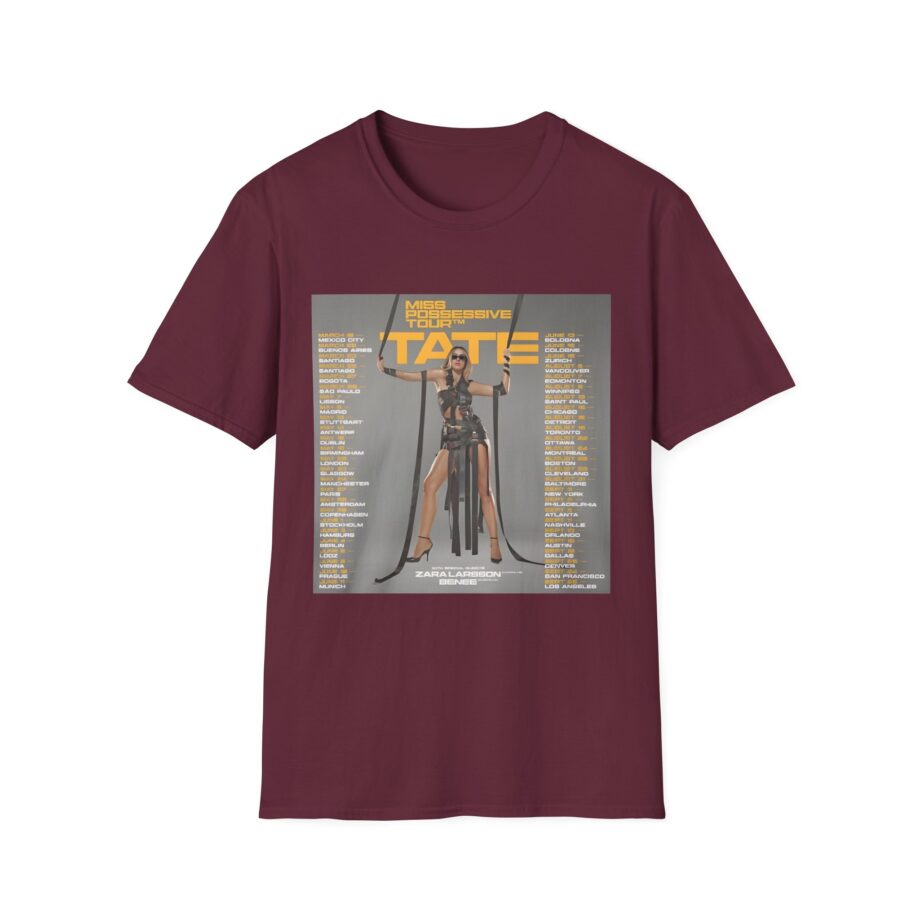 Tate Mcrae Miss Possessive Tour 2025 Unisex Softstyle T-Shirt