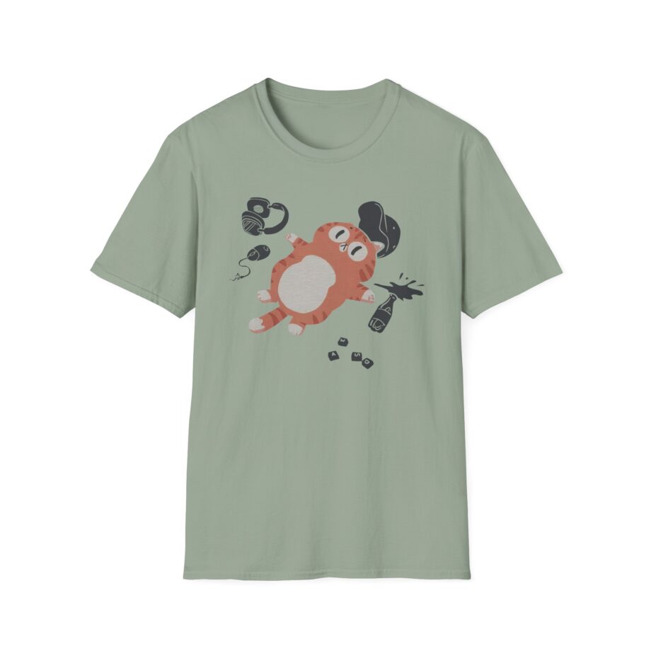 Lirik Gamed Out Cat Unisex Softstyle T-shirt