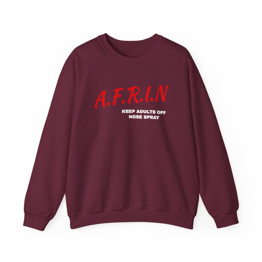 Nate Bargatze Afrin Keep Adults of Nose Spray Unisex Heavy Blend™ Crewneck Sweatshirt