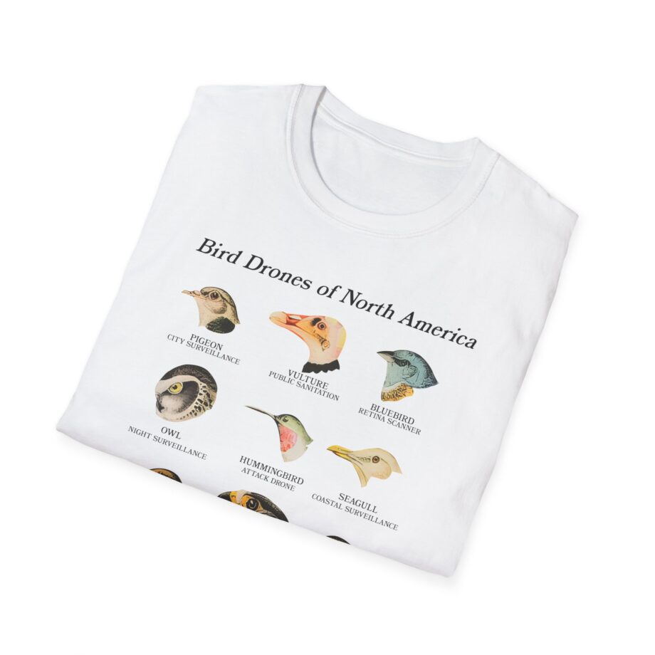Birds Arent Real Bird Drones of North America Unisex Softstyle T-shirt