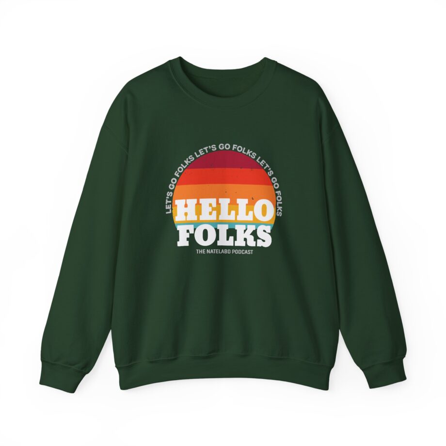 Nate Bargatze Hello Folks Unisex Heavy Blend™ Crewneck Sweatshirt