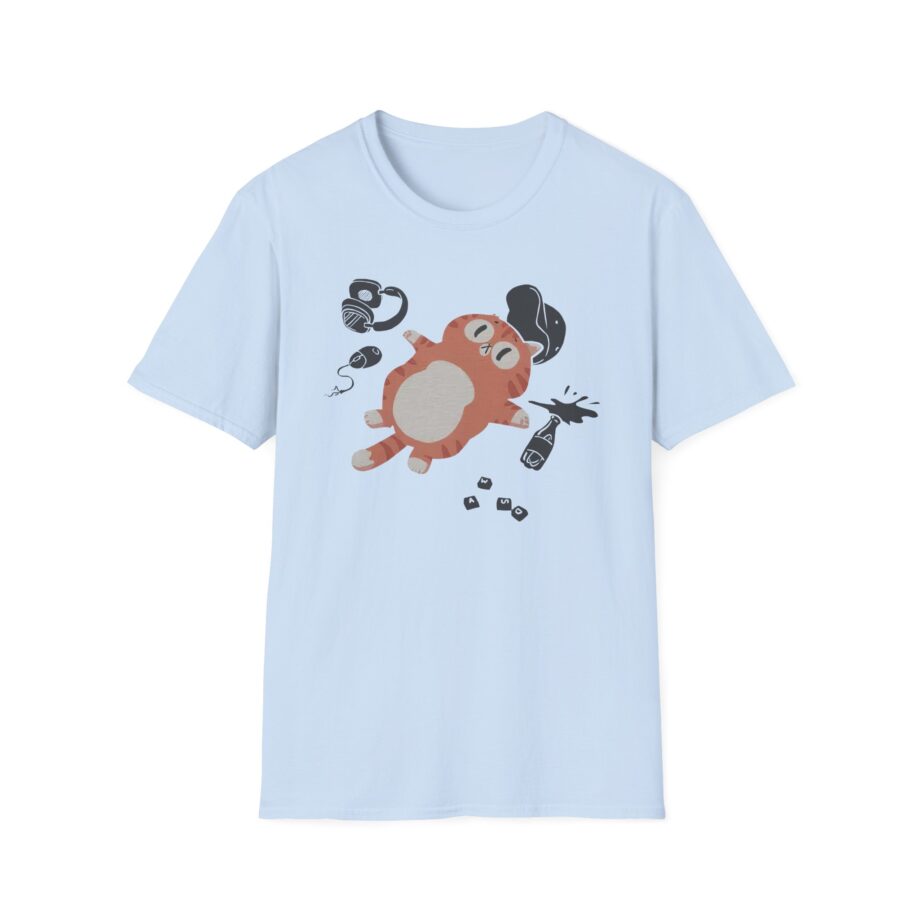 Lirik Gamed Out Cat Unisex Softstyle T-shirt