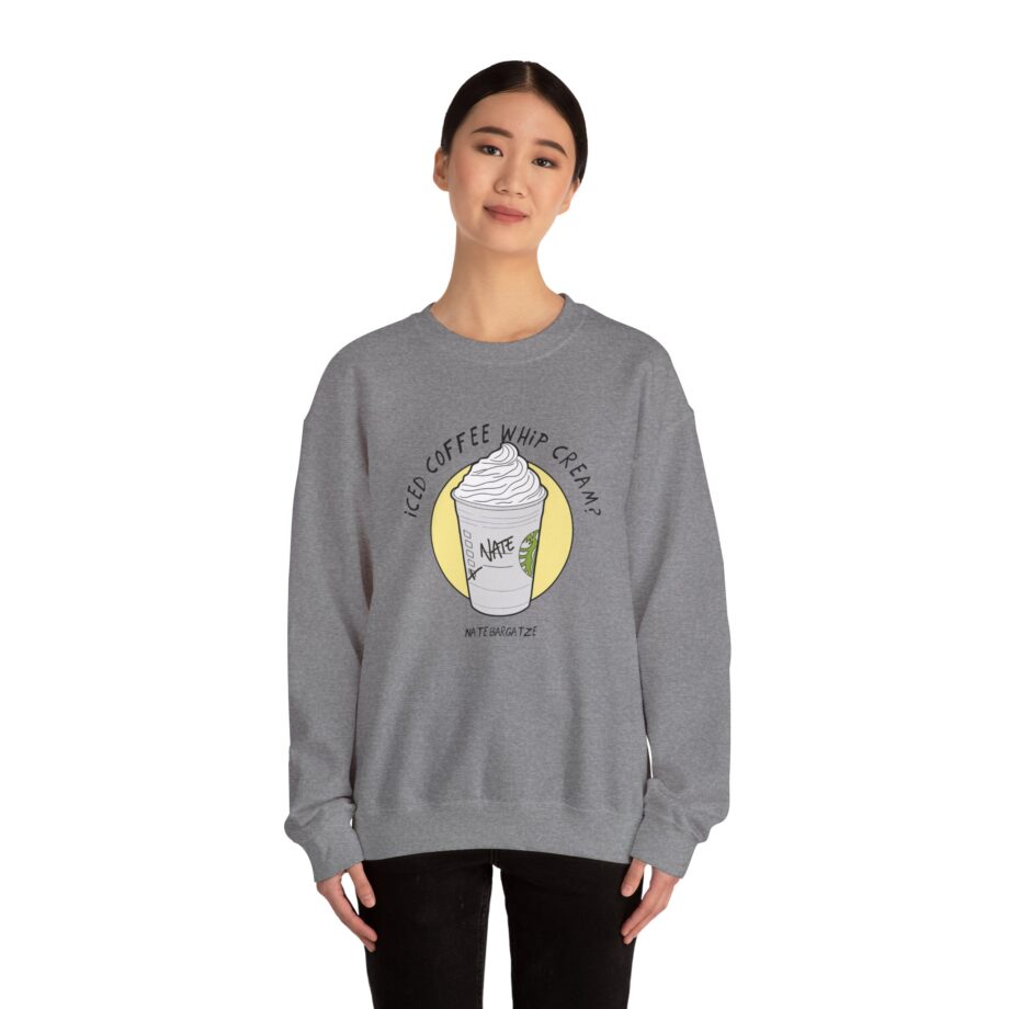Nate Bargatze - Iced Coffee Whip Cream? Unisex Heavy Blend™ Crewneck Sweatshirt