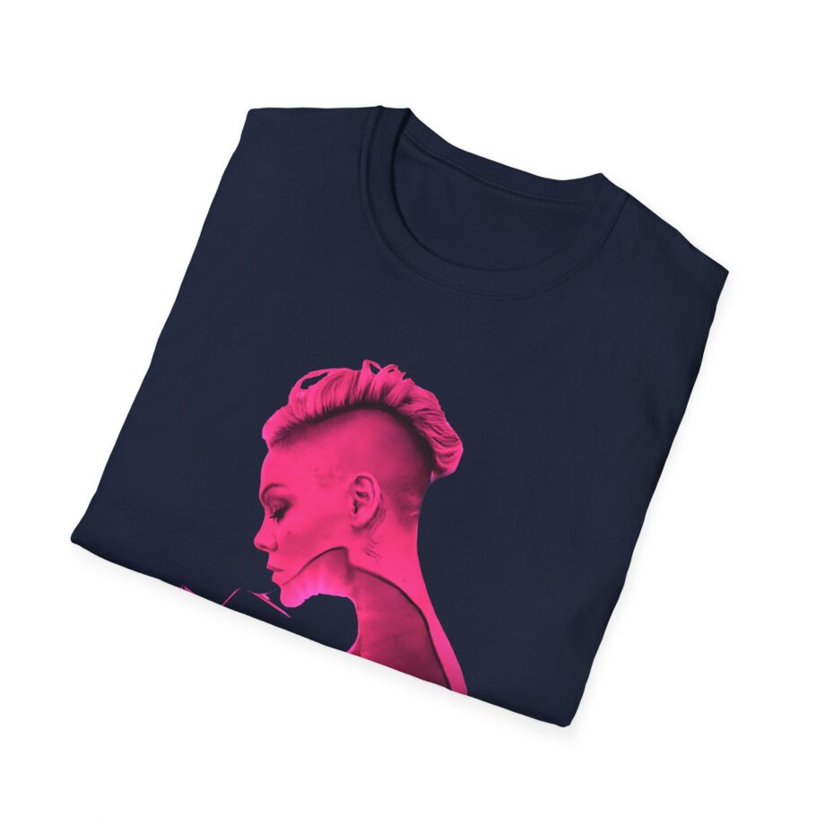 P!nk Silhouette Photo Peach Unisex Softstyle T-Shirt
