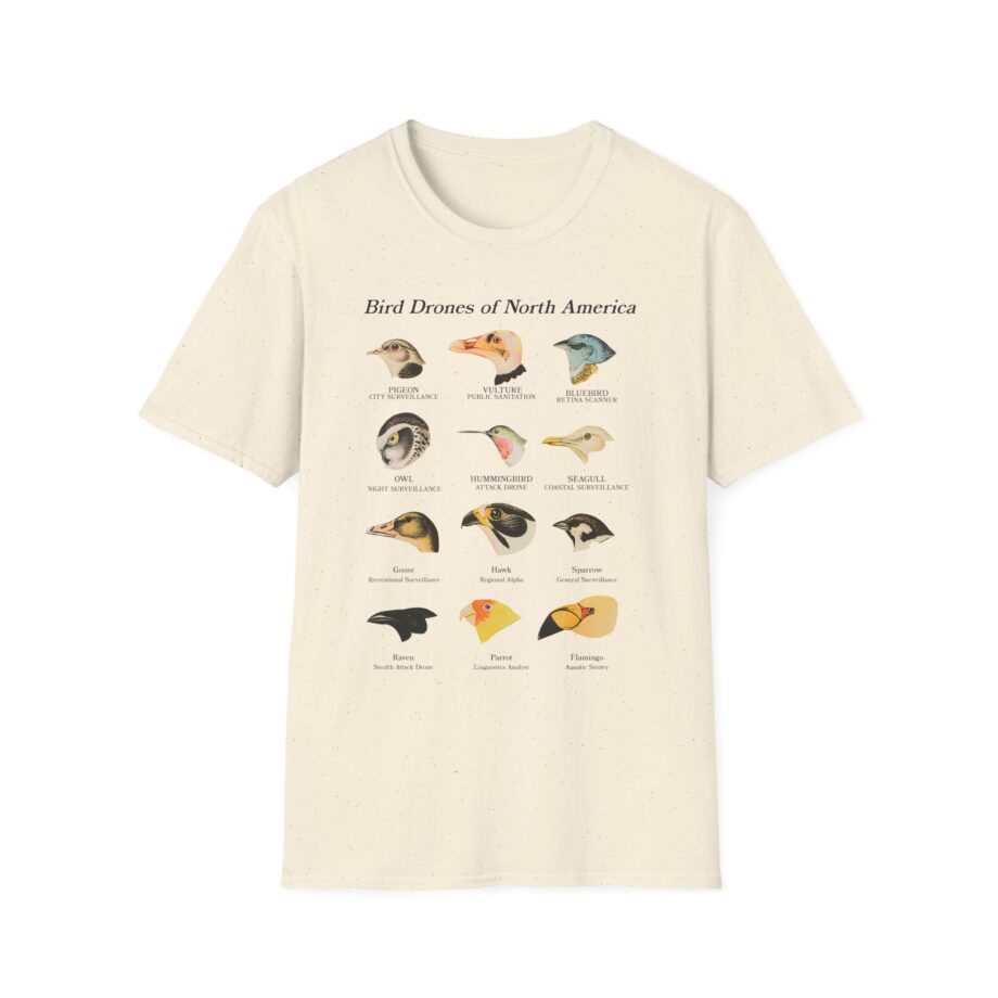Birds Arent Real Bird Drones of North America Unisex Softstyle T-shirt