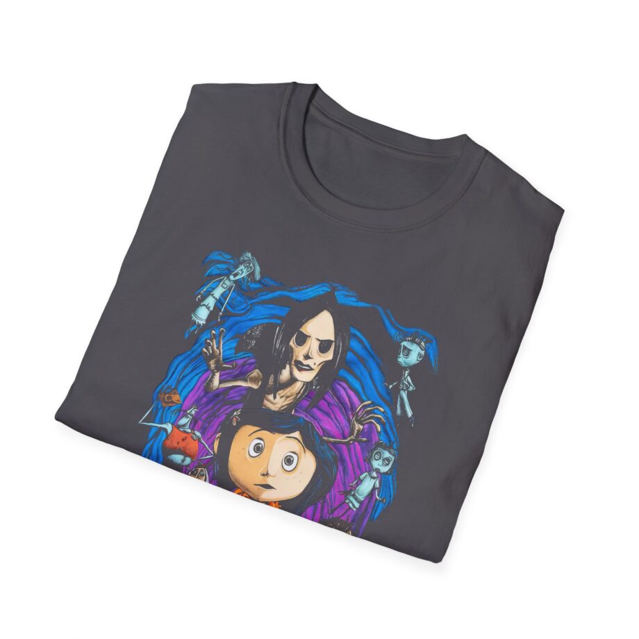 Coraline Spiral Tunnel Character Unisex Softstyle T-shirt