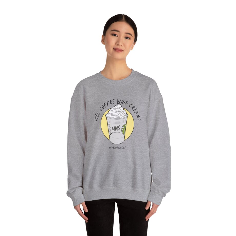 Nate Bargatze - Iced Coffee Whip Cream? Unisex Heavy Blend™ Crewneck Sweatshirt