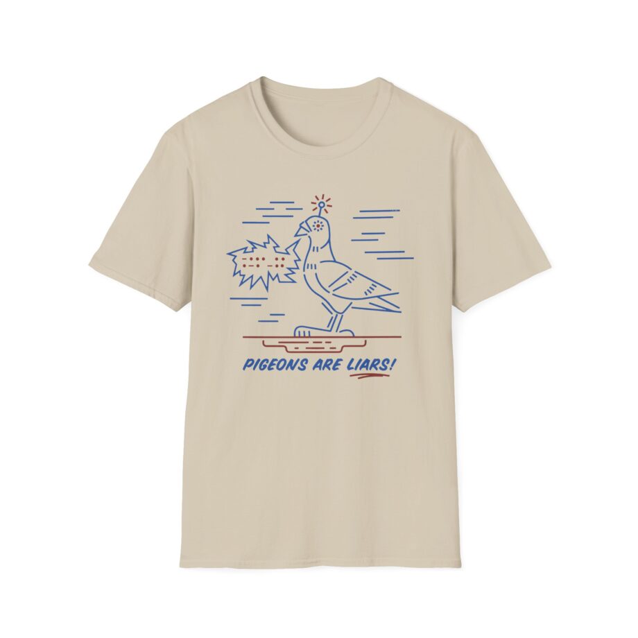 Birds Arent Real Pigeons Are Liars Unisex Softstyle T-shirt