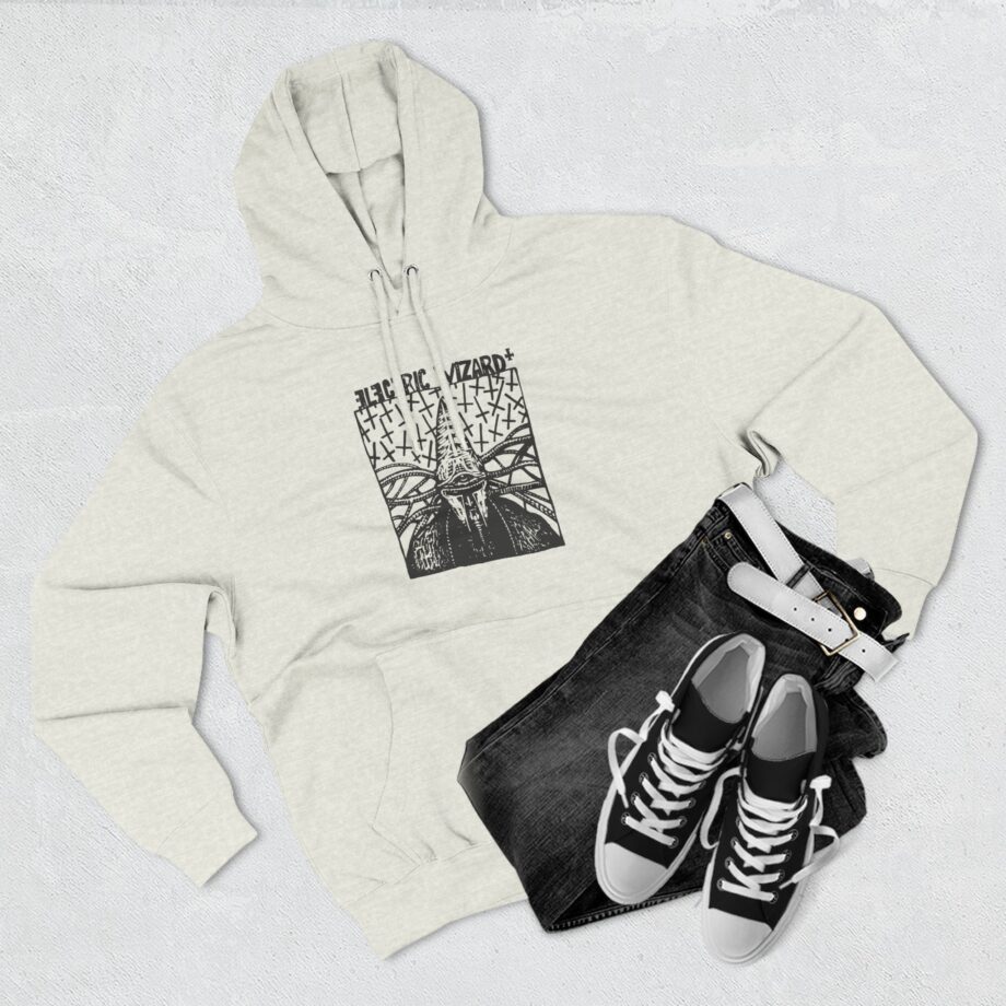 Electric Wizard Doom Sludge Stoner Metal Poster Three-Panel Fleece Hoodie