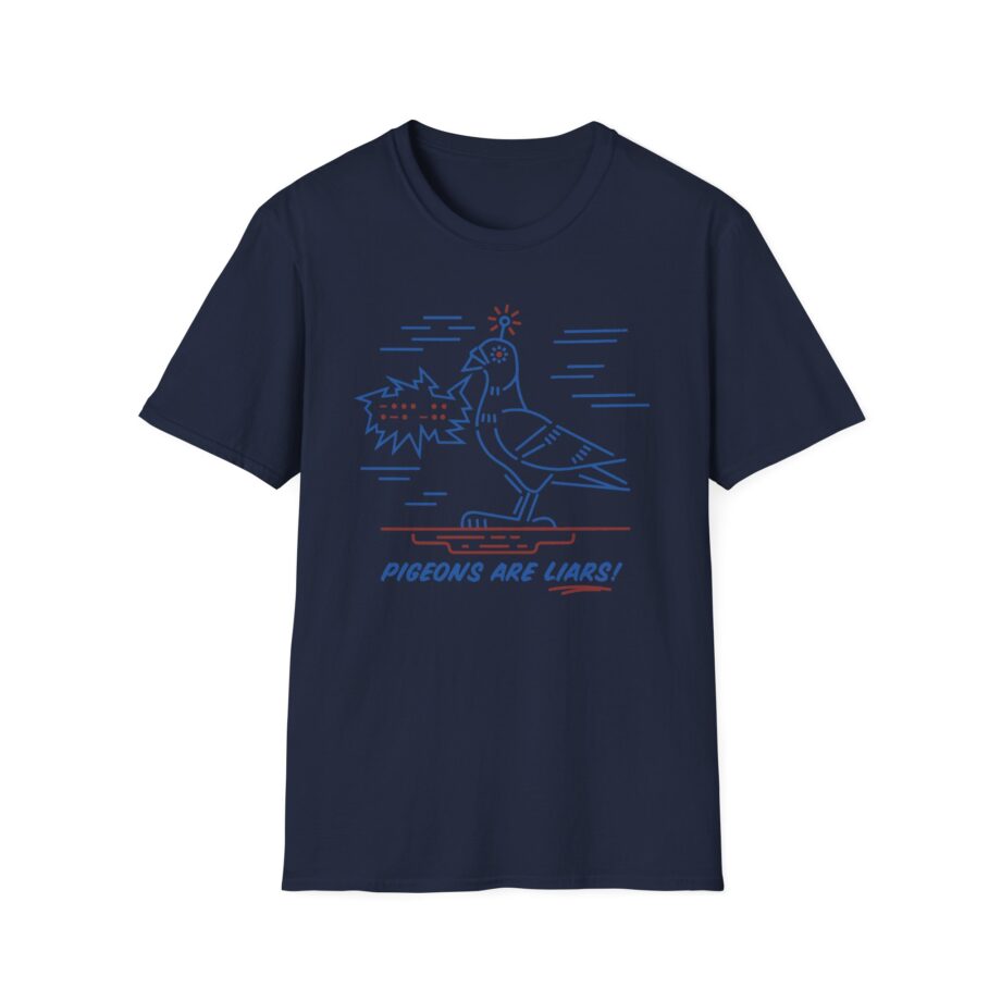 Birds Arent Real Pigeons Are Liars Unisex Softstyle T-shirt