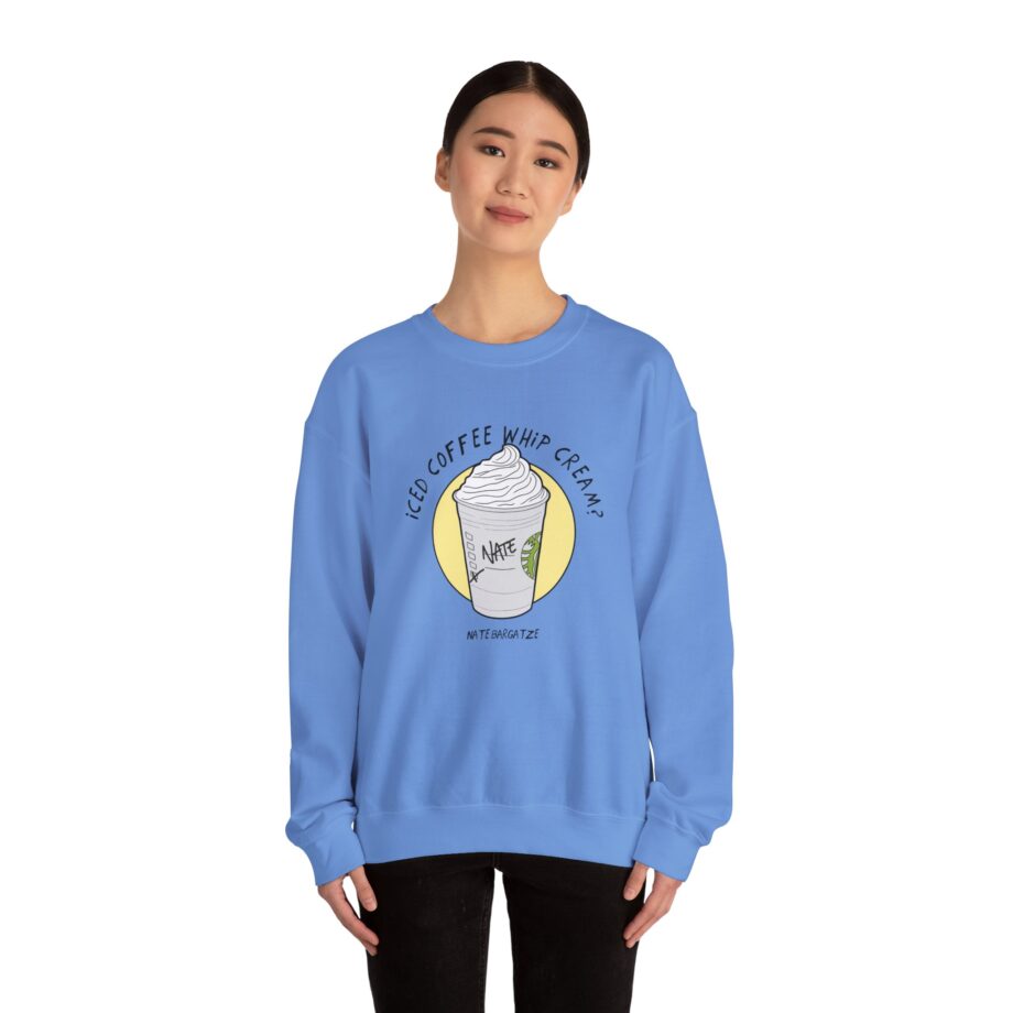 Nate Bargatze - Iced Coffee Whip Cream? Unisex Heavy Blend™ Crewneck Sweatshirt