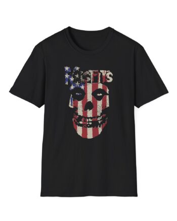 Misfits Stars and Stripes Fiend Skull Unisex Softstyle T-Shirt