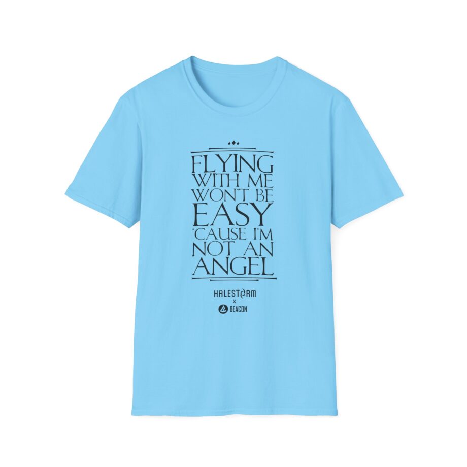 Halestorm Flying With Me Won't Be Easy 'cause I'm Not an Angel Unisex Softstyle T-Shirt