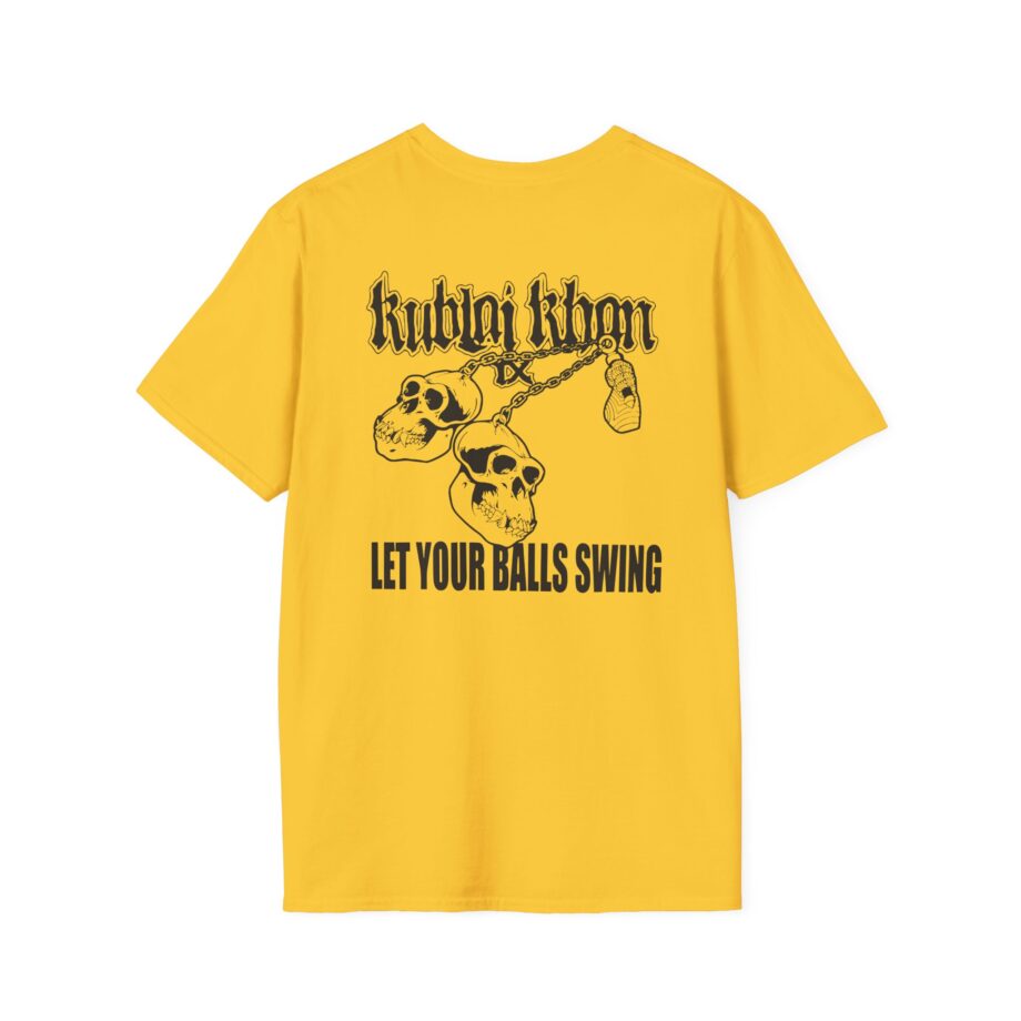 Kublai Khan - Let the Balls Swing Natural Unisex Softstyle T-shirt