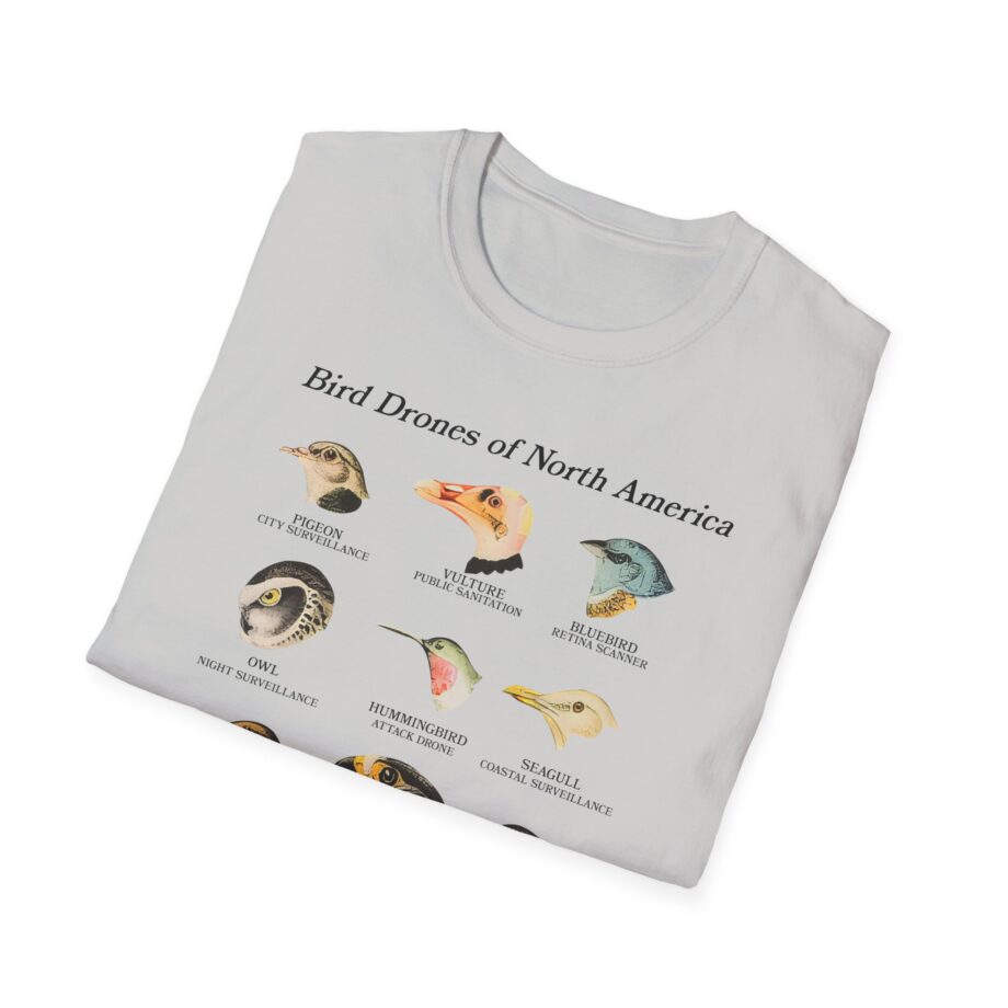 Birds Arent Real Bird Drones of North America Unisex Softstyle T-shirt