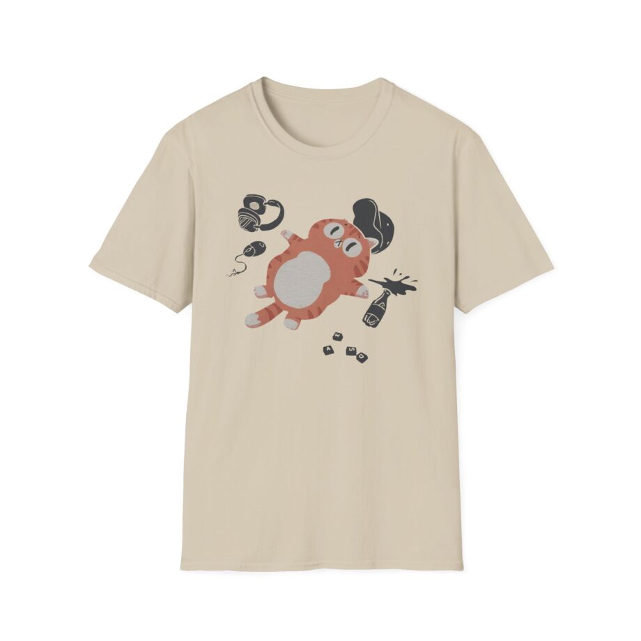 Lirik Gamed Out Cat Unisex Softstyle T-shirt