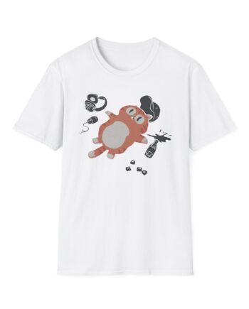 Lirik Gamed Out Cat Unisex Softstyle T-shirt