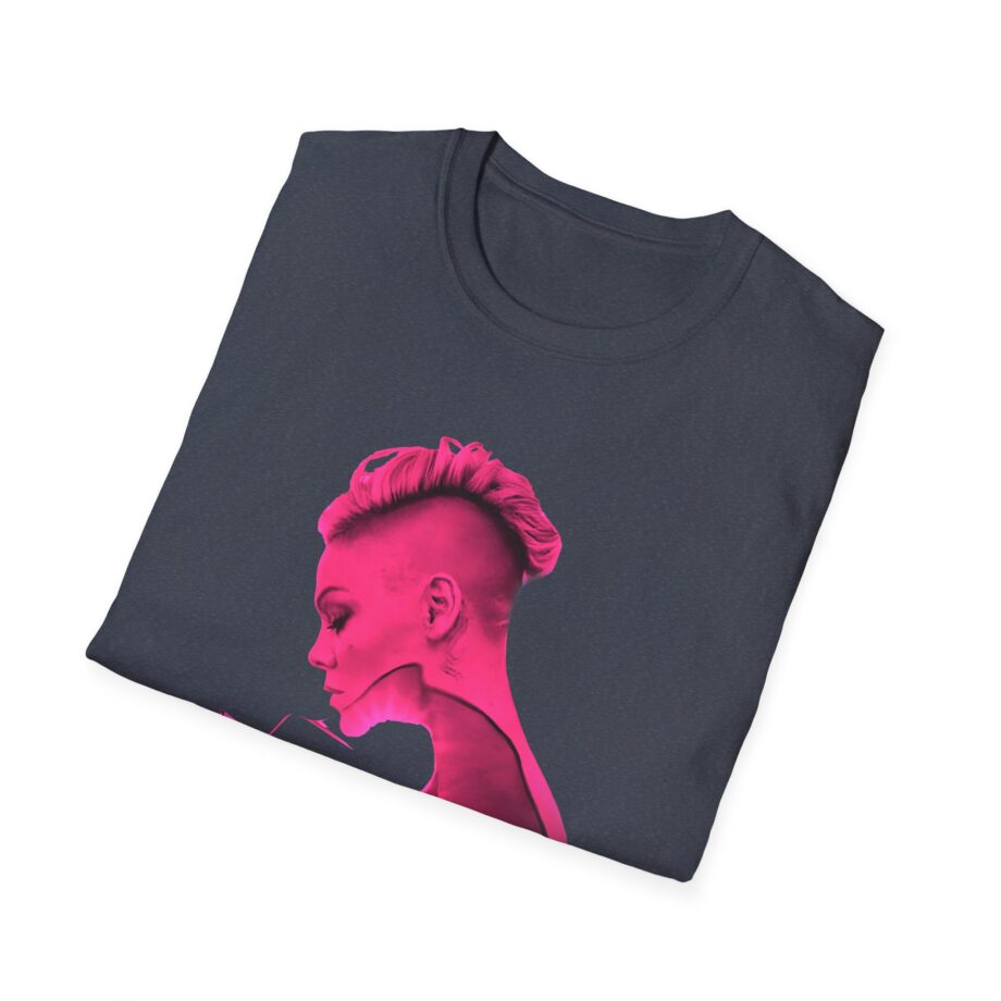 P!nk Silhouette Photo Peach Unisex Softstyle T-Shirt