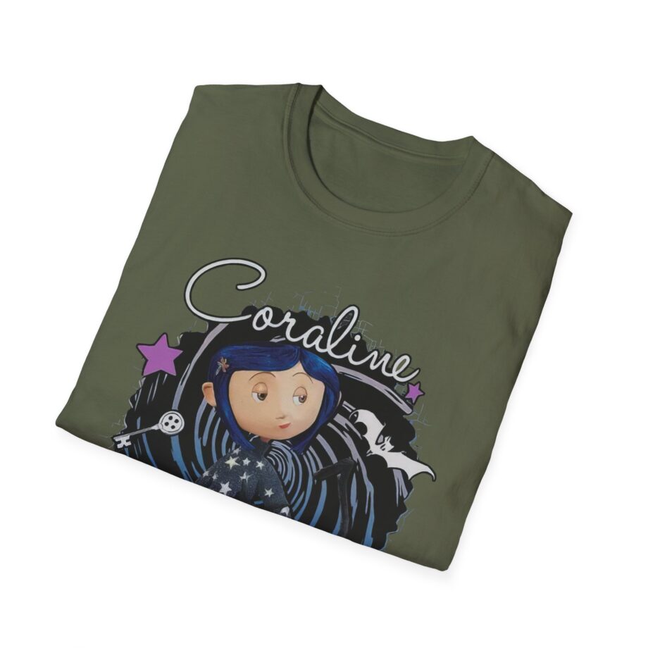 Coraline the Cat Swirl and Stars Unisex Softstyle T-shirt