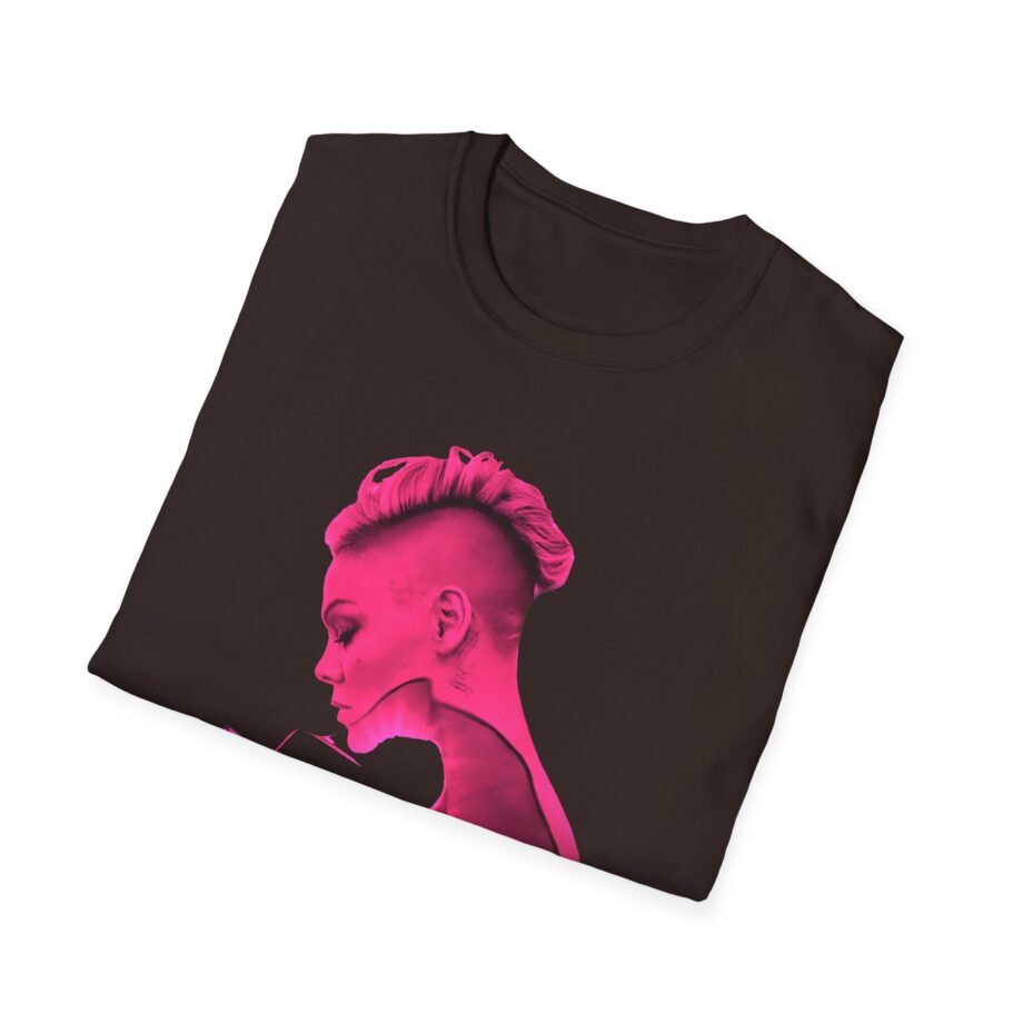 P!nk Silhouette Photo Peach Unisex Softstyle T-Shirt