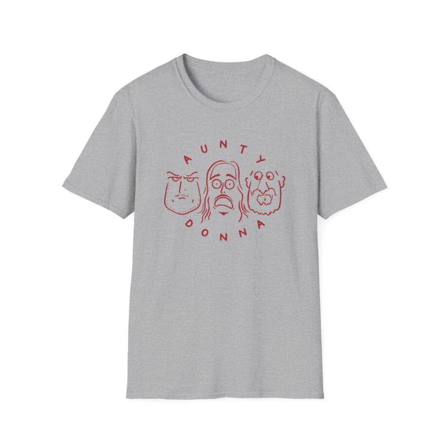 Aunty Donna White Faces Unisex Softstyle T-Shirt