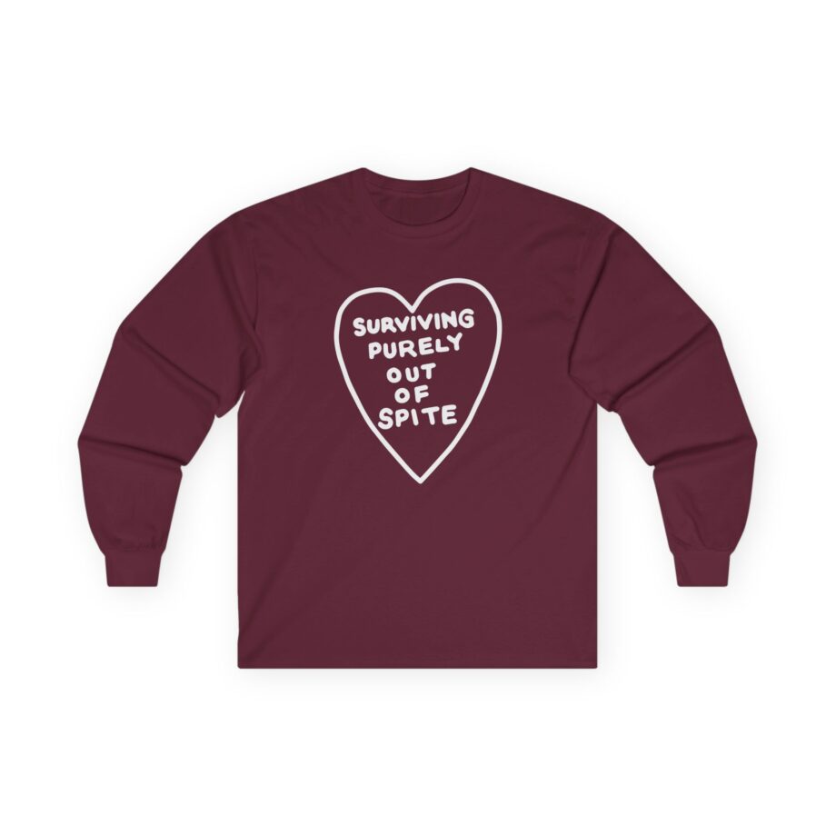 Elyse Myers Surviving Purely Out of Spite Unisex Ultra Cotton Long Sleeve Tee