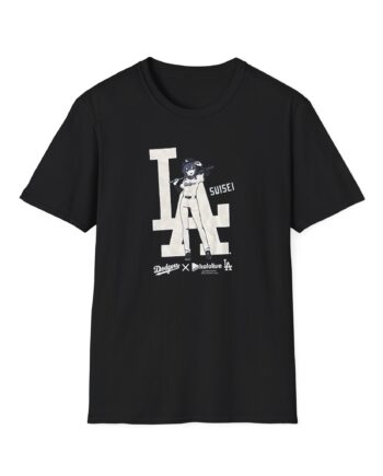 Los Angeles Dodgers Hololive Night Hoshimachi Suisei Unisex Softstyle T-Shirt