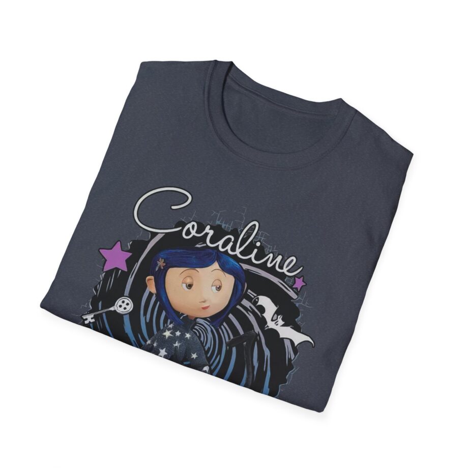 Coraline the Cat Swirl and Stars Unisex Softstyle T-shirt