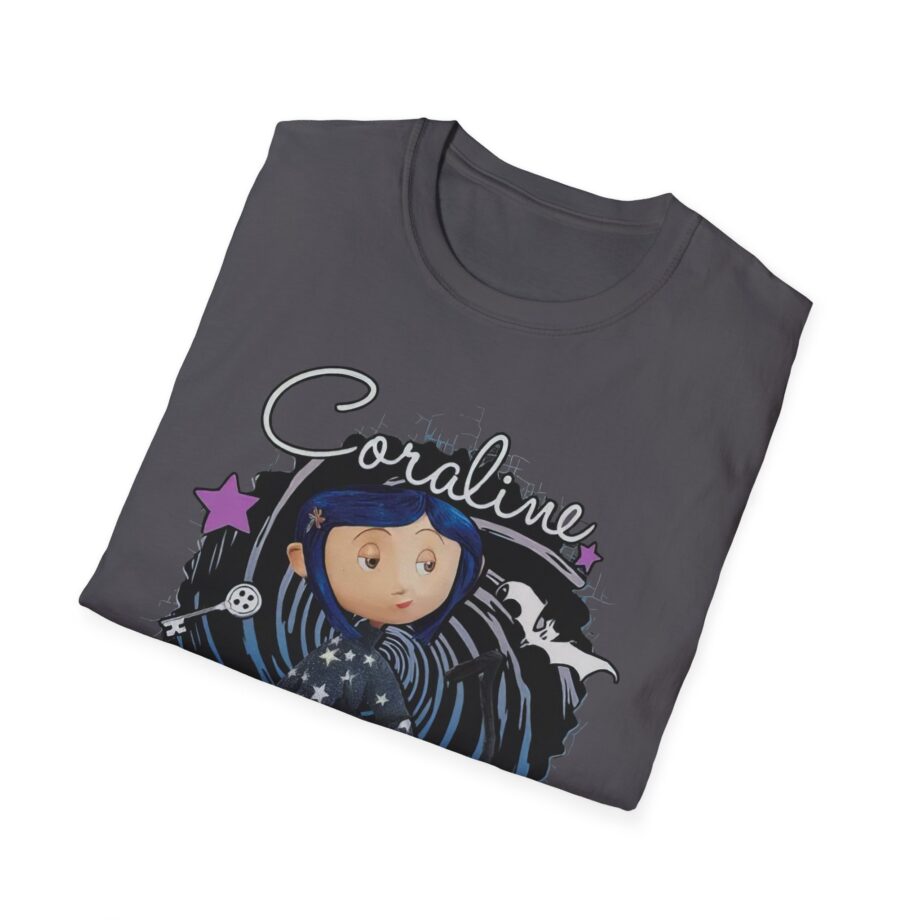 Coraline the Cat Swirl and Stars Unisex Softstyle T-shirt