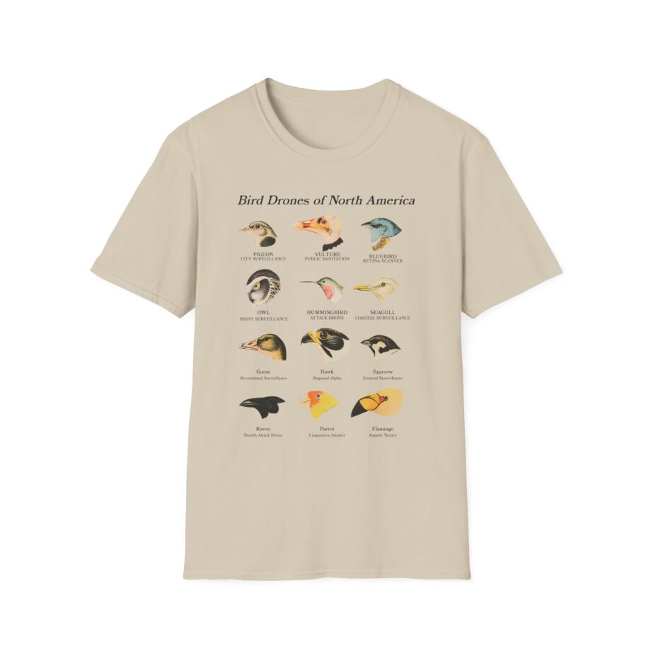 Birds Arent Real Bird Drones of North America Unisex Softstyle T-shirt