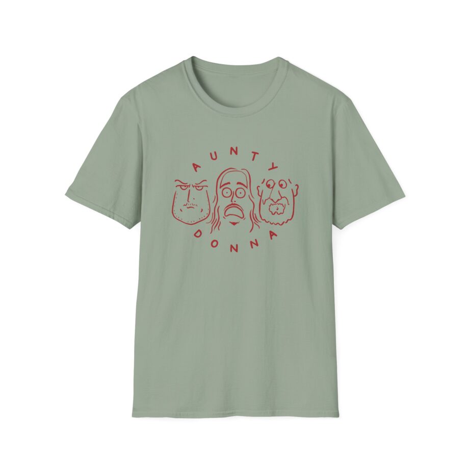 Aunty Donna White Faces Unisex Softstyle T-Shirt