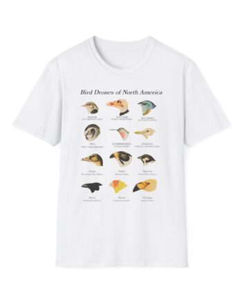 Birds Arent Real Bird Drones of North America Unisex Softstyle T-shirt